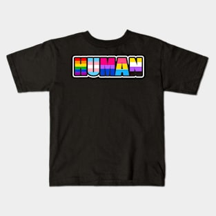 Human Lgbt Flag Gay Pride Month Transgender Kids T-Shirt